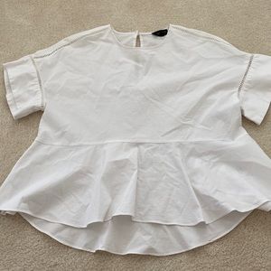 Topshop white flared blouse